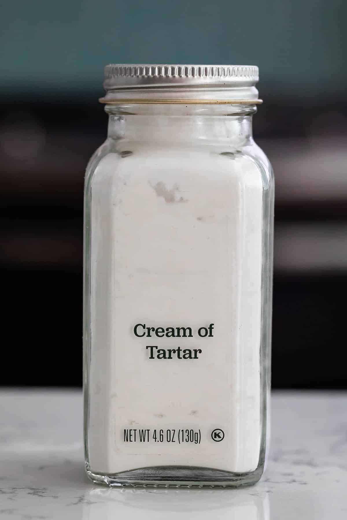 jar of cream of tartar.
