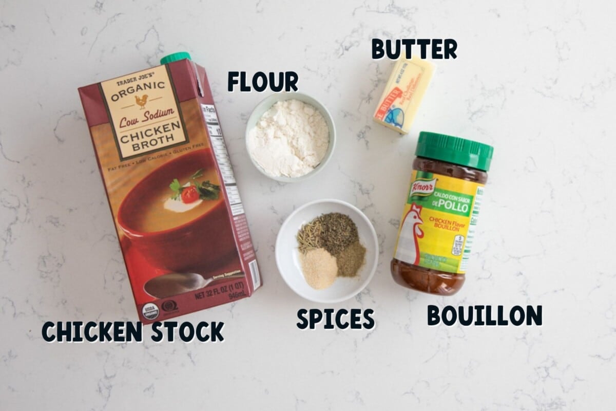 Ingredients in gravy