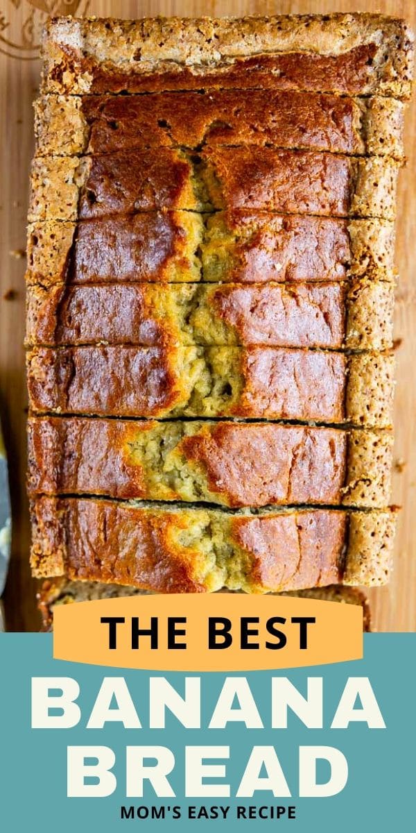 best banana bread recipe overhead photo
