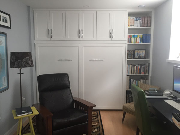 Molding added to diy murphy bed