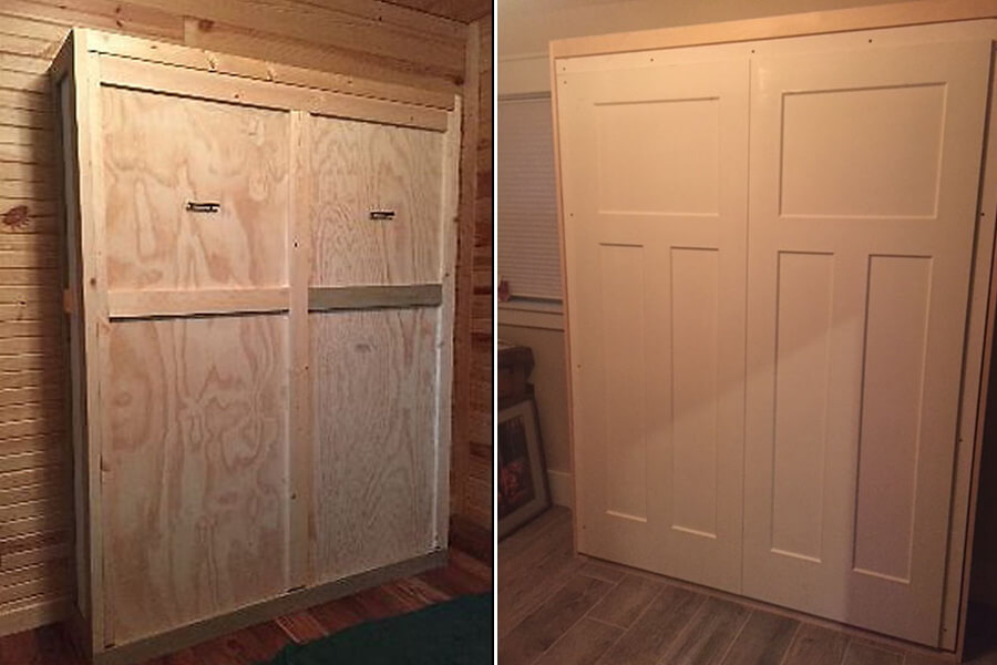 Murphy bed diy with molding on front