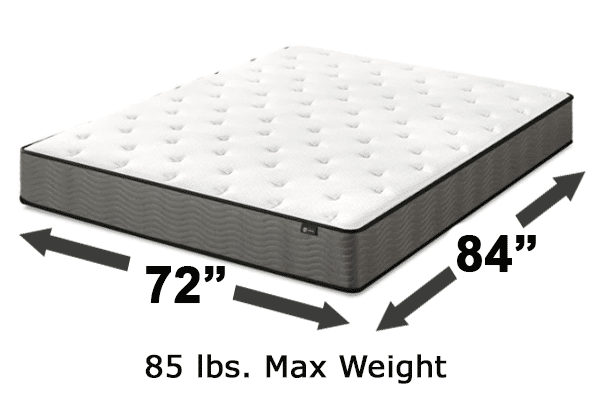 California king size mattress 72 wide by 84 inches long