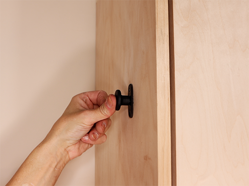 Murphy bed locking latch closed