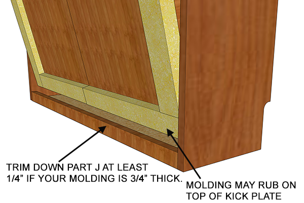 kick plate adjustment on murphy bed