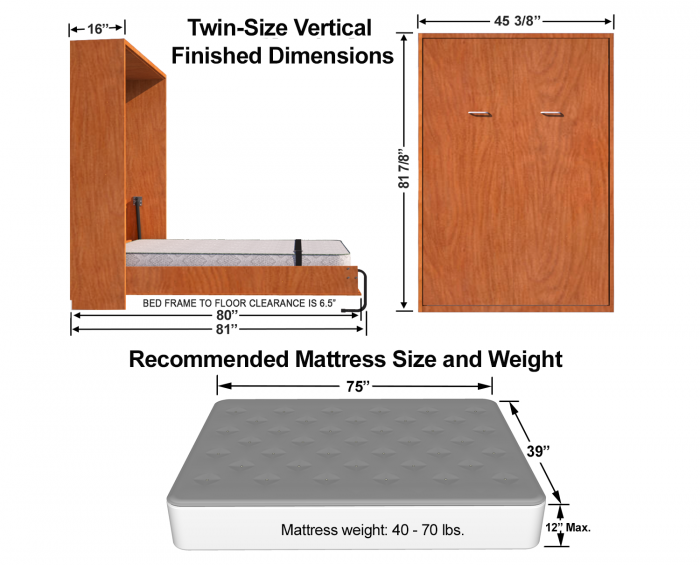 twin-size-Murphy-bed-dimensions