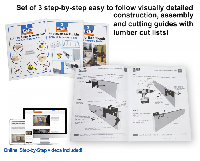 visual Murphy bed plans easy to follow and build